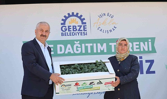 Gebzeli çiftçilere fide desteği