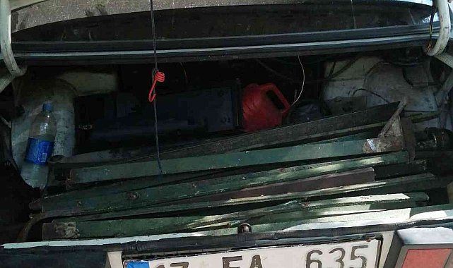 Gezi yolunun demirlerini çalan hırsızlar yakayı ele verdi