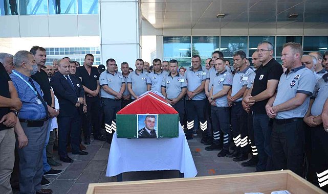 Görevi başında kalp krizi sonucu hayatını kaybeden güvenlikçiye son görev