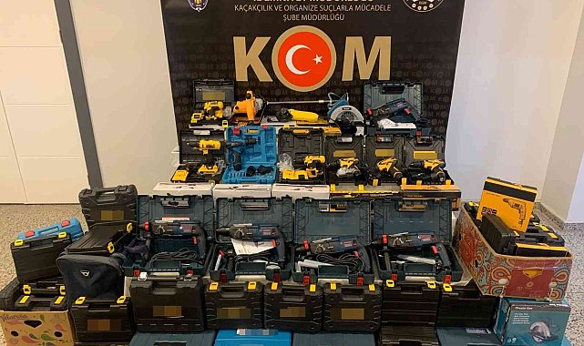 Gümrük kaçağı matkaplara el konuldu