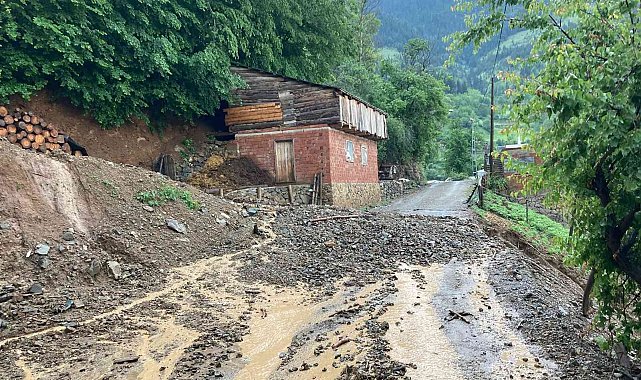 Gümüşhane'de aşırı yağış sele neden oldu