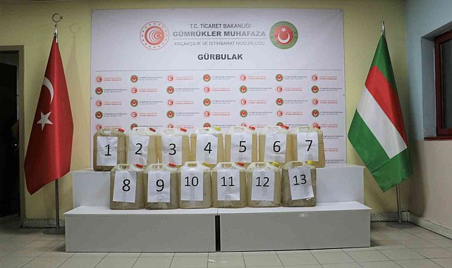 Gürbulak Gümrük Kapısında 273 kilo sıvı metamfetamin ele geçirildi
