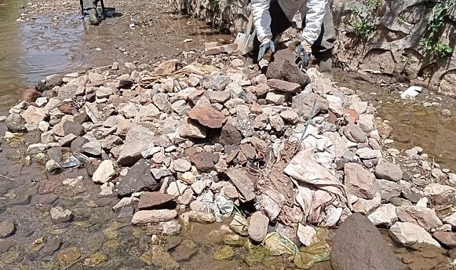 Güroymak'ta dere temizliği