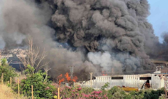 Hatay'da antrepo yangını