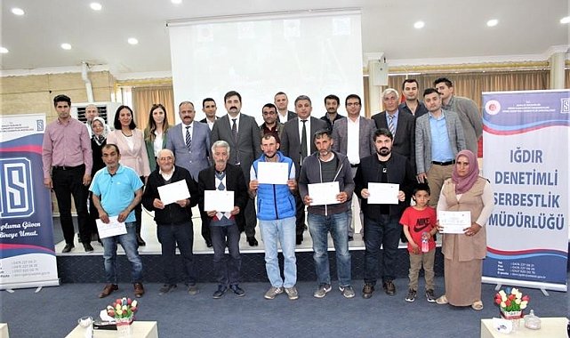 Iğdır&#039;da denetimli serbestlik yükümlülerine sertifika