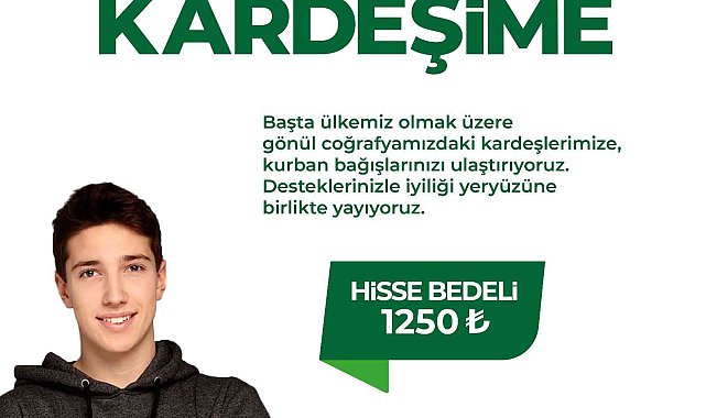 İhtiyaç sahipleri için ''Kurbanım Kardeşim'' kampanyası