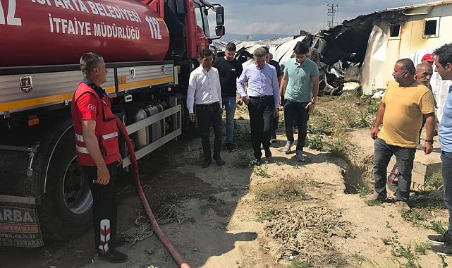 Isparta Valisi Baruş, yangın bölgesinde incelemelerde bulundu