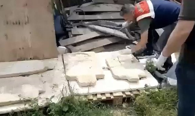 İzinsiz kazı yapan kişi kendisine ait çay ocağında yakalandı