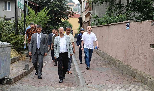 İzmit Belediyesi ekibi, Çukurbağ Mahallesi&#039;nde incelemelerde bulundu