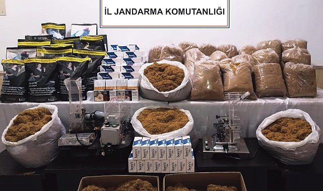 Jandarmadan kaçak sigara imalathanesine baskın