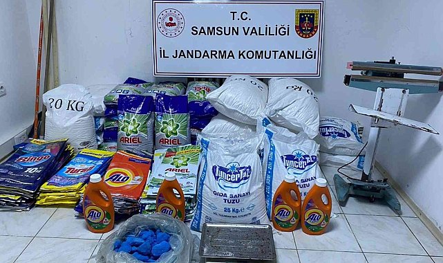 Jandarmadan sahte deterjan imalathanesine baskın