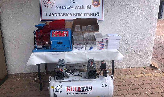 Kaçak sigara imalathanesinde 300 bin TL&#039;lik malzeme ele geçirildi