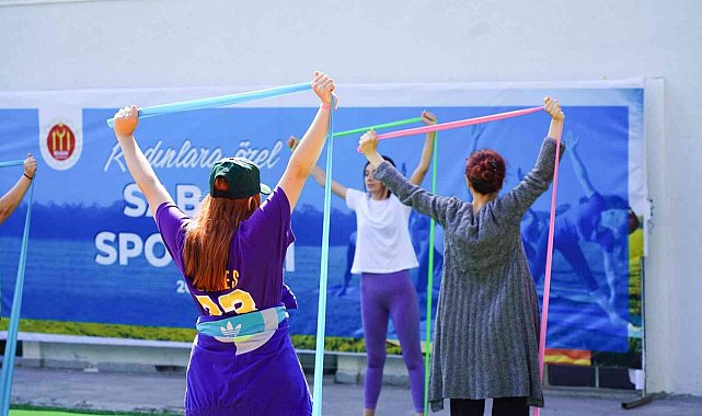 Kadınlar kendilerine özel sabah sporunda buluştu