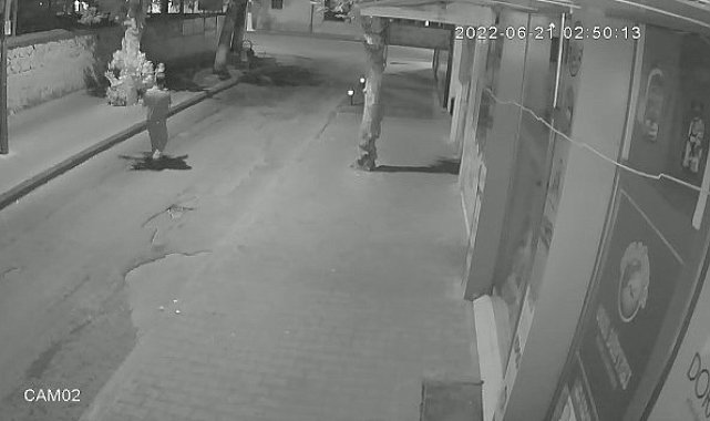 Kaldırımdaki çiçeği çaldı