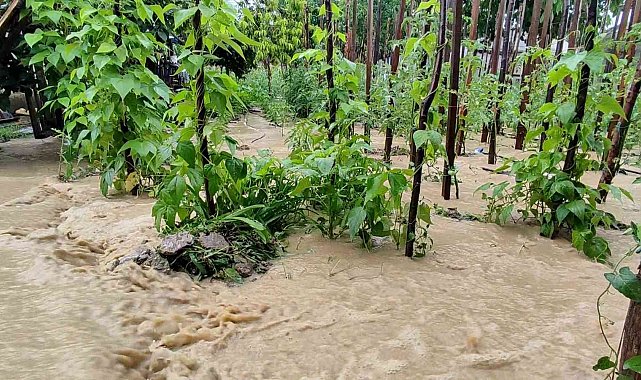 Karabük&#039;te yollar ve tarım arazileri sular altında kaldı