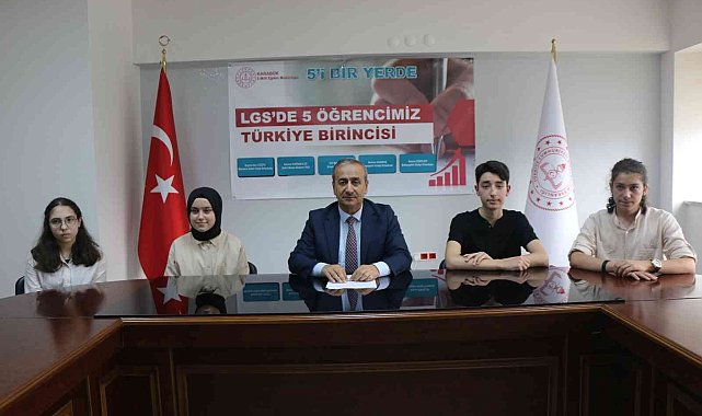 Karabük&#039;ten 5 öğrenci LGS Türkiye birincisi oldu