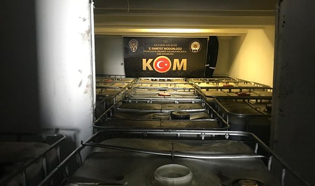 Kayseri'de 22 ton karışımlı akaryakıt ele geçirildi