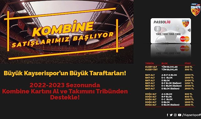 Kayserispor, kombine bilet fiyatlarını belirledi