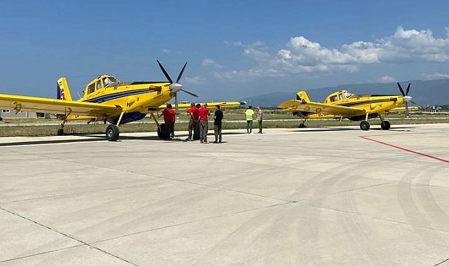 Kazdağları'nda yangın uçakları göreve başladı