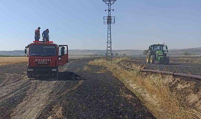 Keysun Ovasında ekinler yandı