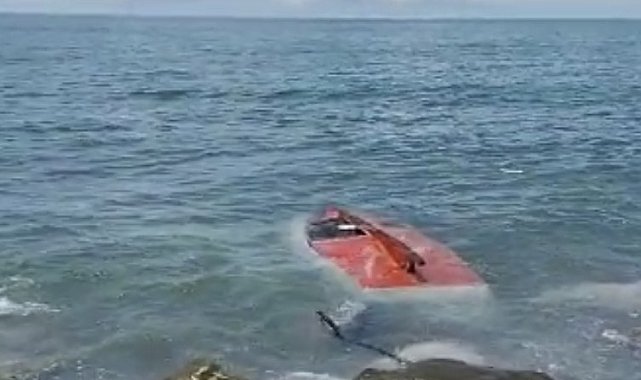 Kilimli sahilinde batık tekne bulundu