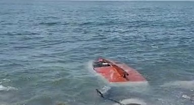 Kilimli sahilinde batık tekne bulundu