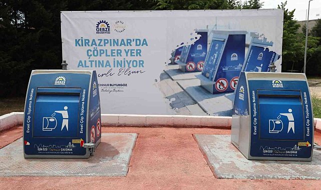 Kirazpınar'da çöpler yer altına iniyor