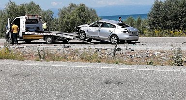 Kontrolden çıkan otomobil karşı şeride takla attı: 1 ölü
