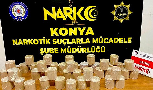 Konya&#039;da araca zulalanmış 22,5 kilo eroin polise yakalandı