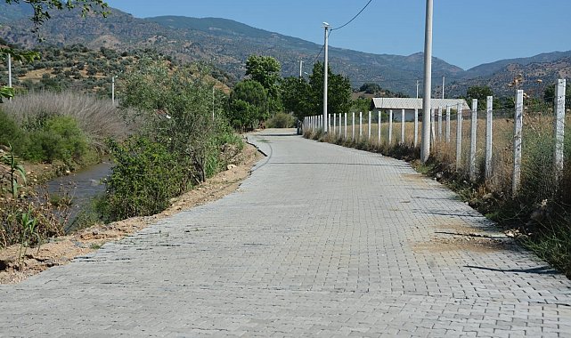 Köşk Belediyesi, Güzelköy ve Cumadere'de parke taşı döşeme çalışması gerçekleştirdi