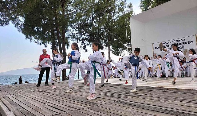 Köyceğiz'de Taekwondocular renkli gösteriler sundu