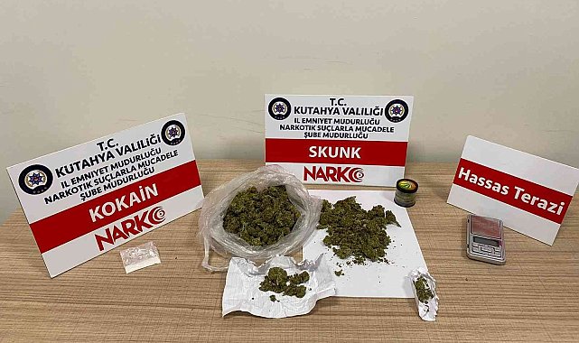 Kütahya'da uyuşturucu operasyonunda 2 tutuklama