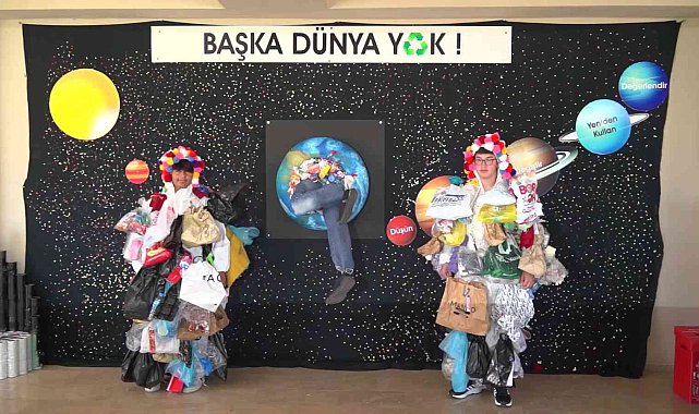 Lise öğrencileri sıfır atığa dikkat çekti