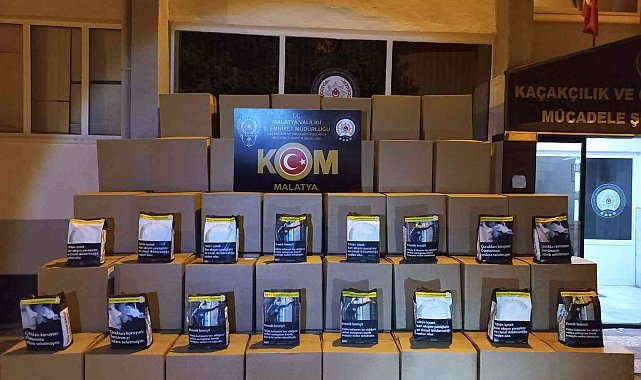 Malatya&#039;da kaçak tütün ele geçirildi