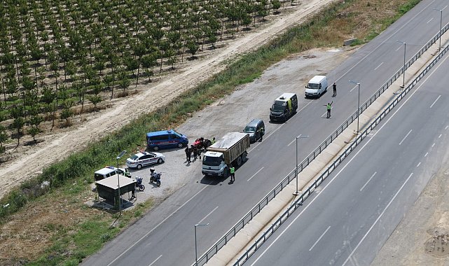 Manisa'da helikopterli trafik denetimi: 13 araç men edildi