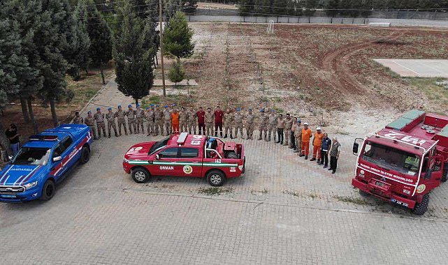 Mardin'de jandarmadan orman yangını tatbikatı