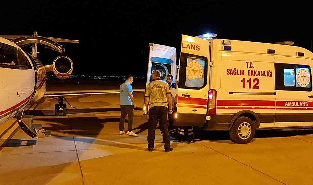 Mardin&#039;de tedavi gören hasta, ambulans uçakla İstanbul&#039;a nakledildi