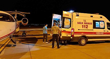 Mardin'de tedavi gören hasta, ambulans uçakla İstanbul'a nakledildi