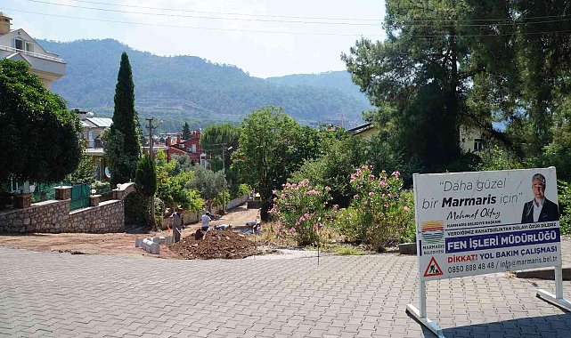 Marmaris Beldibi Mahallesi&#039;nin ara yollarında yenileme çalışması başlatıldı