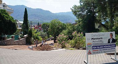 Marmaris Beldibi Mahallesi'nin ara yollarında yenileme çalışması başlatıldı