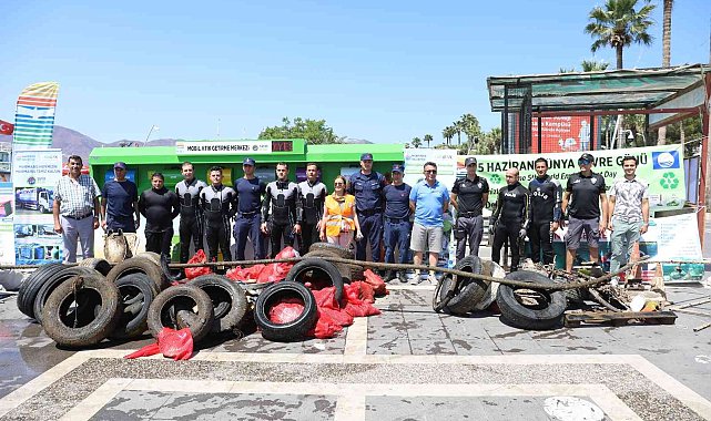 Marmaris&#039;te hem karada hem de denizde temizlik yapıldı