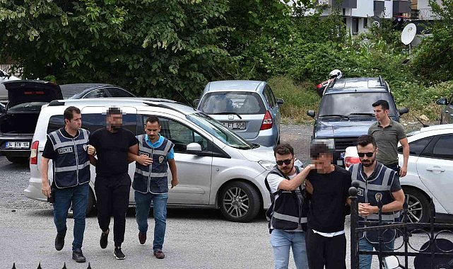 Maskeli silahlı saldırganlar adliyeye sevk edildi