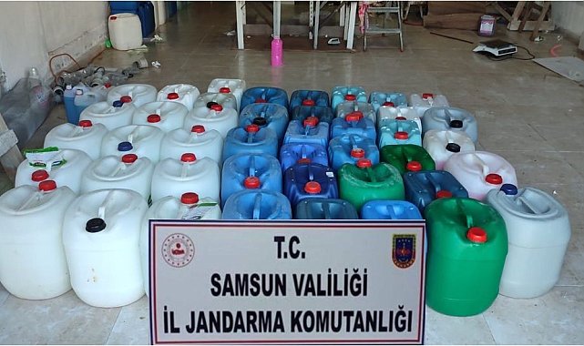Merdiven altı 2 bin 961 litre kimyevi sıvı ele geçirildi