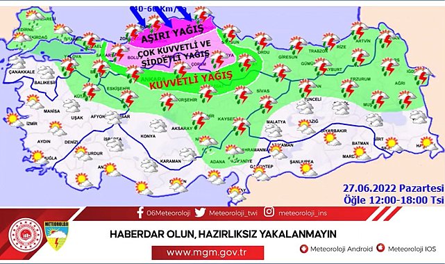 Meteoroloji uyardı: Aşırı yağışa dikkat