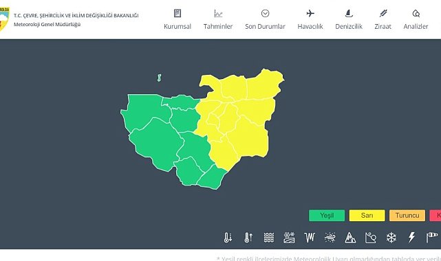 Meteorolojiden Bursa için sarı uyarı