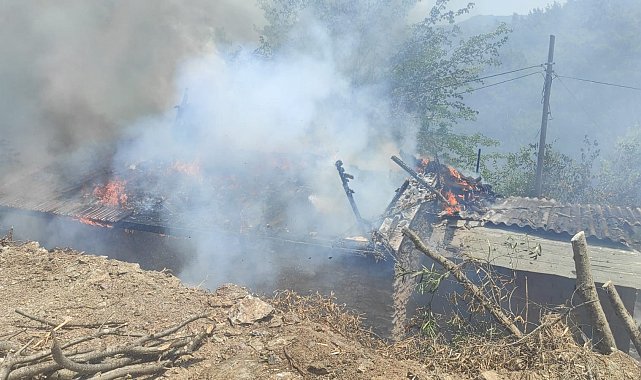 Metruk binada çıkan yangın ormana sıçramadan söndürüldü