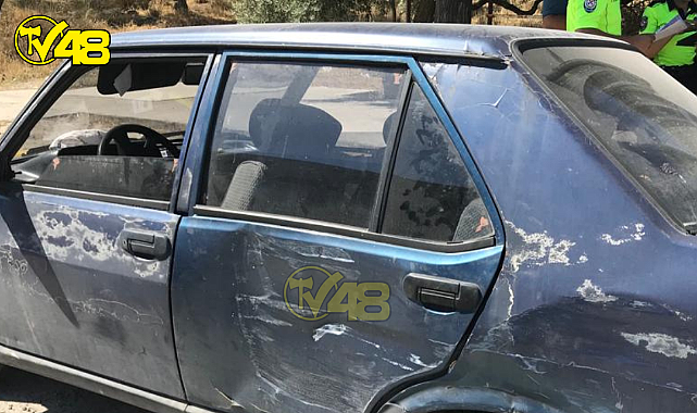 Milas&#039;ta Tır Sollama Yaparken Otomobile Çarptı