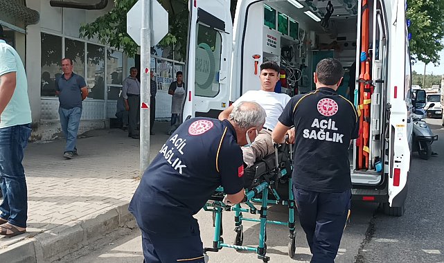 Motosiklet ile otomobil çarpıştı: 1 yaralı