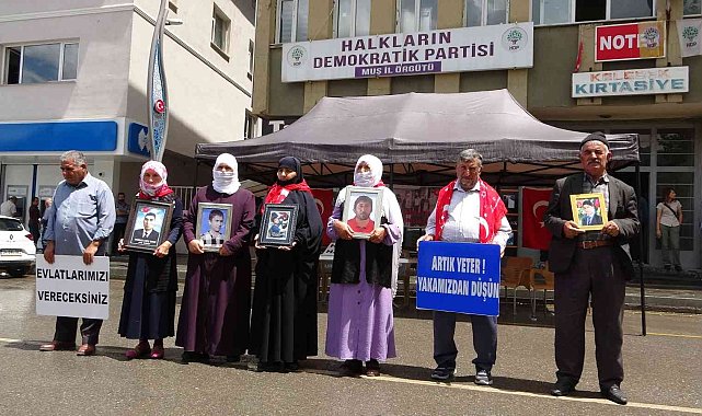 Muş&#039;ta evlat nöbeti tutan anneler, HDP ve PKK&#039;dan çocuklarını istiyor