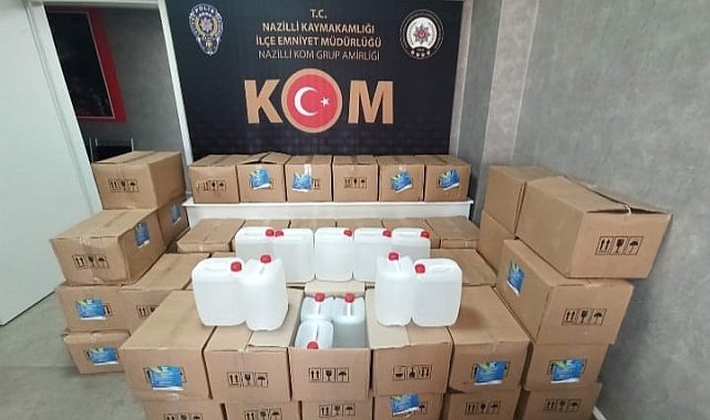 Nazilli&#039;de bin litre etil alkol ele geçirildi